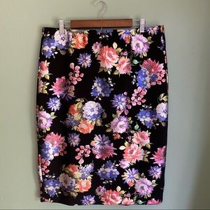 ECI NEW YORK Floral Pencil Skirt